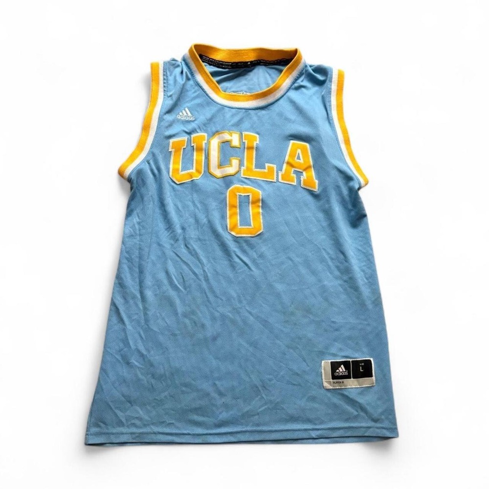 Adidas UCLA Russell Westbrook 0 Blue Basketball Jersey Large